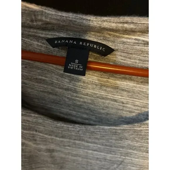 Banana Republic Gray Stretch Side Ruched Dress Sz. Small - Picture 4 of 5